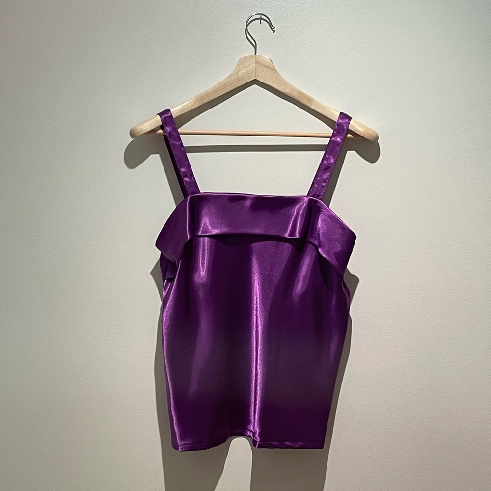 Vintage Erica Taylor Purple Satiny Camisole Top